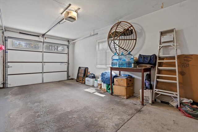 garage featuring a garage door opener