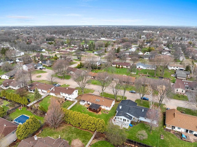 bird's eye view featuring a residential view