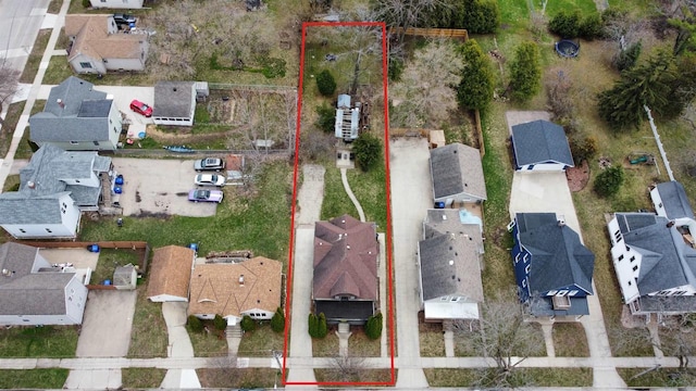 bird's eye view featuring a residential view