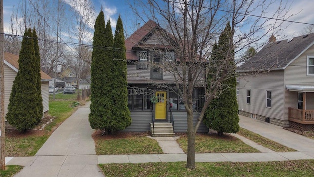 view of front of property with entry steps
