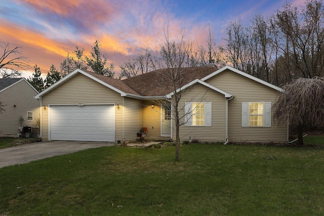 956 Williams St, Walworth, WI 53184 - ranch-style home with an attached garage, a yard, and driveway