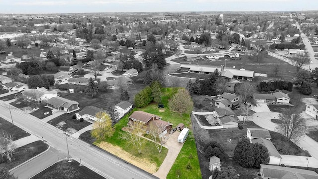 aerial view with a residential view