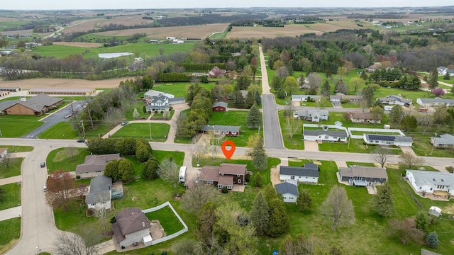 aerial view with a residential view