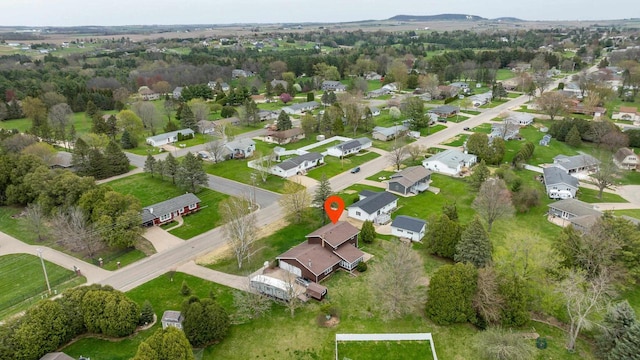 bird's eye view with a residential view