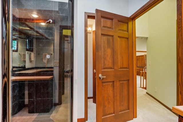 W10134 Schiefelbein Rd, Poynette, WI 53955 - full bath featuring baseboards and a shower stall