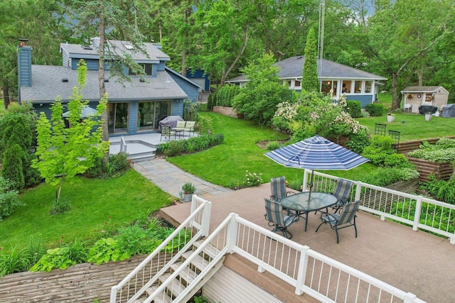 W10134 Schiefelbein Rd, Poynette, WI 53955 - view of yard featuring a patio and outdoor dining space