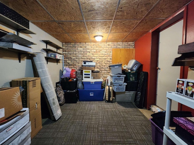 view of storage area