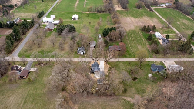 bird's eye view with a rural view