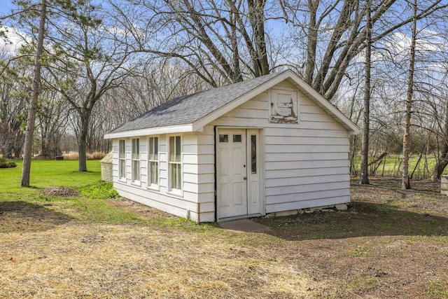 view of outbuilding featuring an outdoor structure
