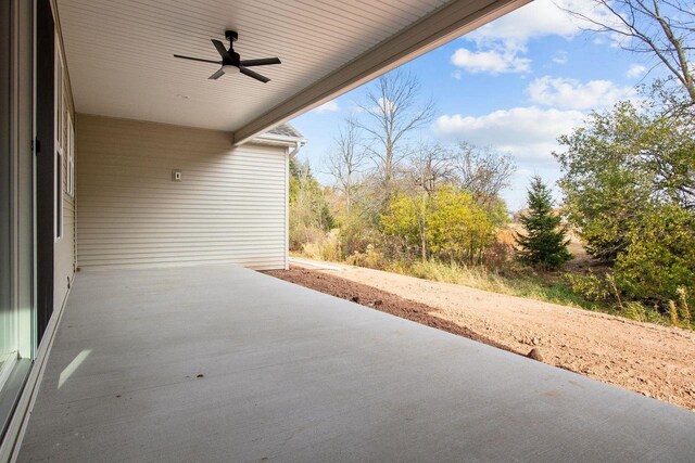 N9046 Southtowne Dr, Menasha, WI 54952 - view of patio / terrace featuring ceiling fan