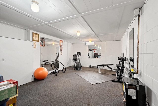 view of exercise area