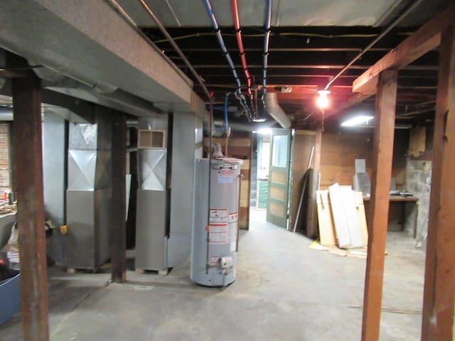 321 E Centerway, Janesville, WI 53545 - unfinished below grade area featuring water heater and visible vents