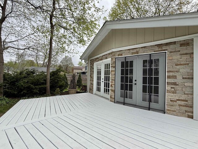 852 Sherwood Dr NW, Beloit, WI 53511 - wooden terrace with french doors