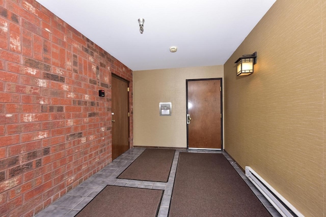interior space with baseboard heating