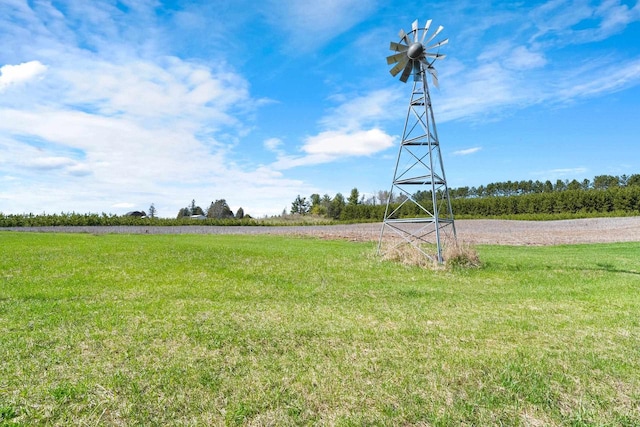 view of yard featuring a rural view