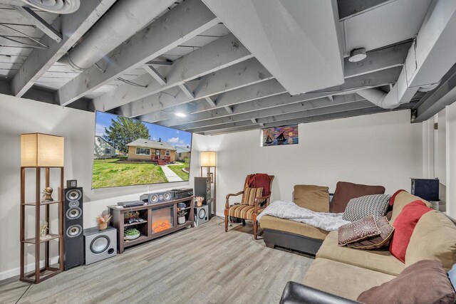 living room featuring wood finished floors