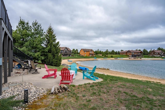 W5588 S Stone Gate Dr, New Lisbon, WI 53950 - property view of water featuring stairway