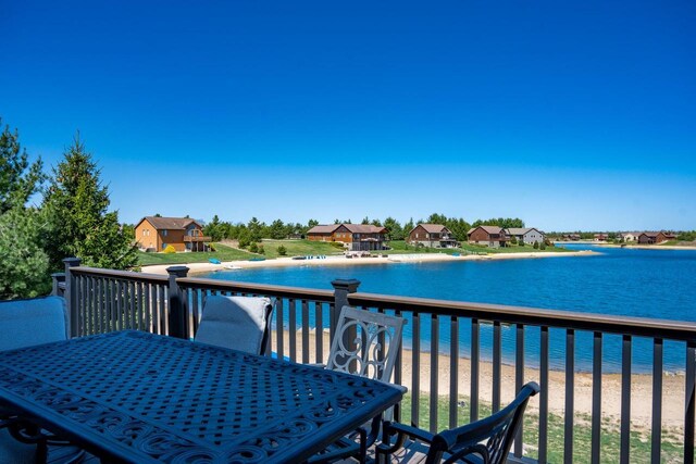 W5588 S Stone Gate Dr, New Lisbon, WI 53950 - wooden terrace with outdoor dining space