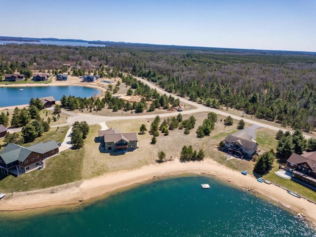 W5588 S Stone Gate Dr, New Lisbon, WI 53950 - bird's eye view with a water view and a wooded view