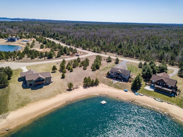 W5588 S Stone Gate Dr, New Lisbon, WI 53950 - bird's eye view with a water view and a forest view