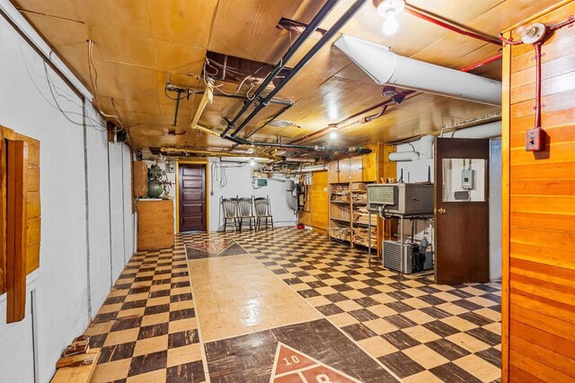 812 Milwaukee St, Kewaunee, WI 54216 - unfinished basement with tile patterned floors