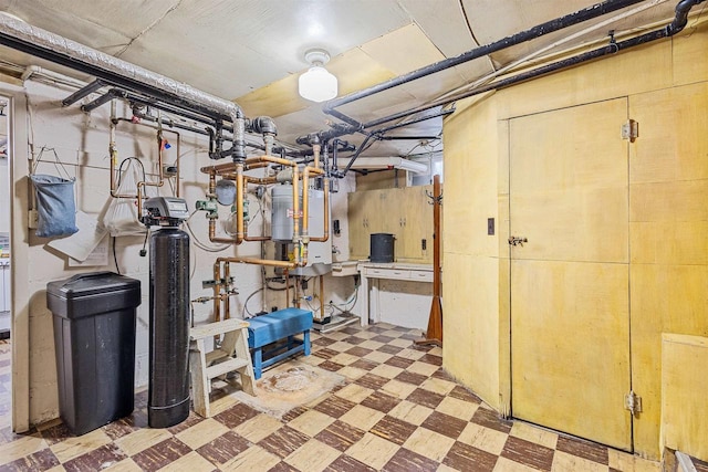 812 Milwaukee St, Kewaunee, WI 54216 - unfinished below grade area with tile patterned floors