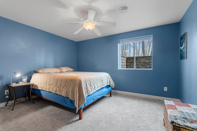 1881 Deer Trail Ct, Luxemburg, WI 54217 - carpeted bedroom featuring baseboards and ceiling fan