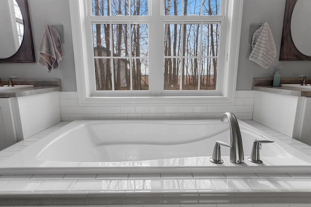 1881 Deer Trail Ct, Luxemburg, WI 54217 - bathroom with plenty of natural light and a bath