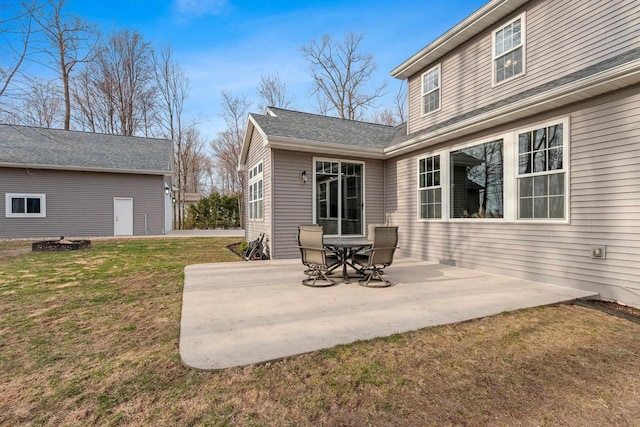 1881 Deer Trail Ct, Luxemburg, WI 54217 - exterior space with a lawn and a patio area