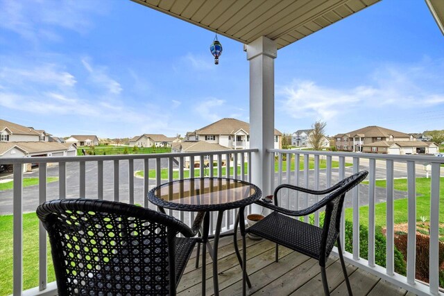 balcony with a residential view