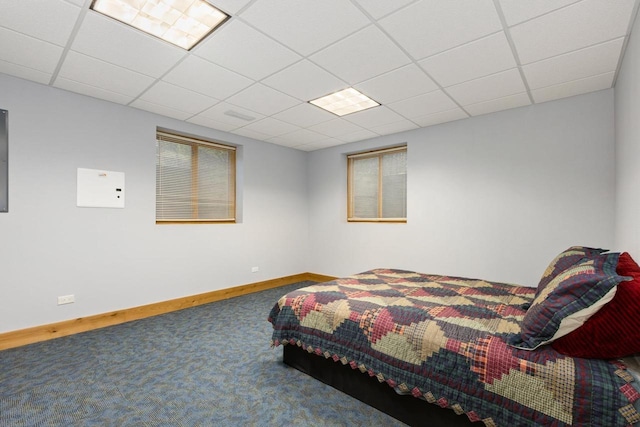 W5929 Driftwood Ln, New Lisbon, WI 53950 - carpeted bedroom featuring a paneled ceiling