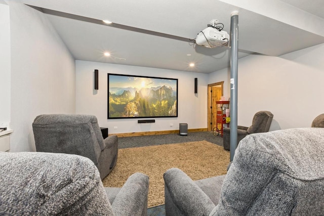 W5929 Driftwood Ln, New Lisbon, WI 53950 - carpeted cinema with recessed lighting