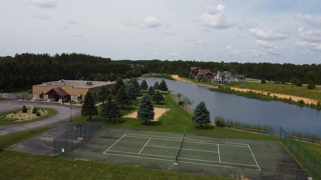 W5929 Driftwood Ln, New Lisbon, WI 53950 - drone / aerial view of a nearby body of water and a heavily wooded area