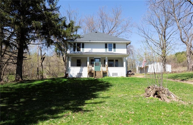 1725 Meadow Hill Dr, Menomonie, WI 54751 - traditional style home with covered porch and a front lawn