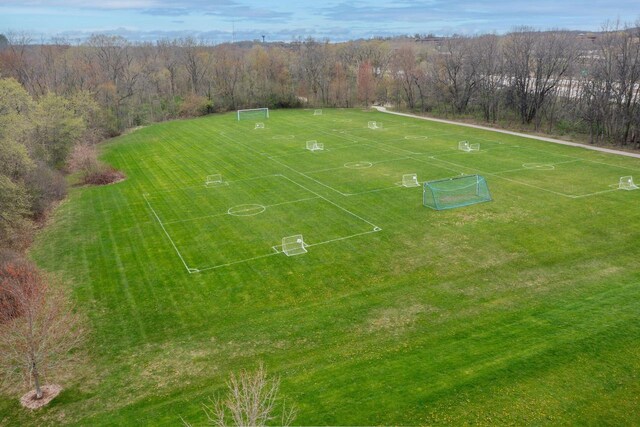 765 Safer Ct, Brookfield, WI 53045 - drone / aerial view featuring a forest view