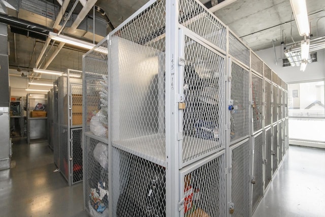 storage room with an exterior structure