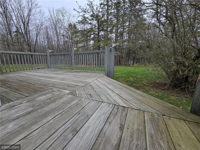 439 270th Ave, Cumberland, WI 54829 - wooden terrace with a lawn