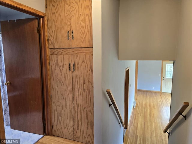 439 270th Ave, Cumberland, WI 54829 - stairs featuring baseboards and wood finished floors