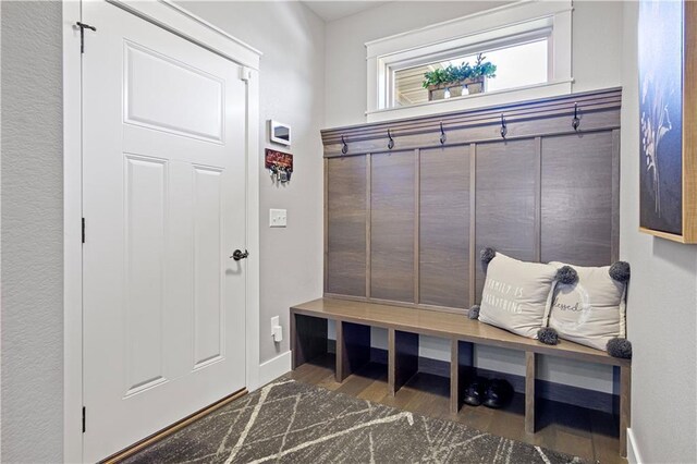 2931 Drier Rd, Eau Claire, WI 54701 - mudroom with baseboards and wood finished floors