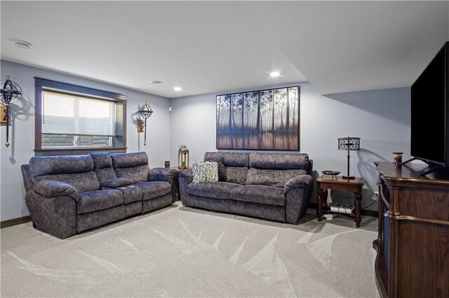 2931 Drier Rd, Eau Claire, WI 54701 - living room featuring recessed lighting, carpet, and baseboards