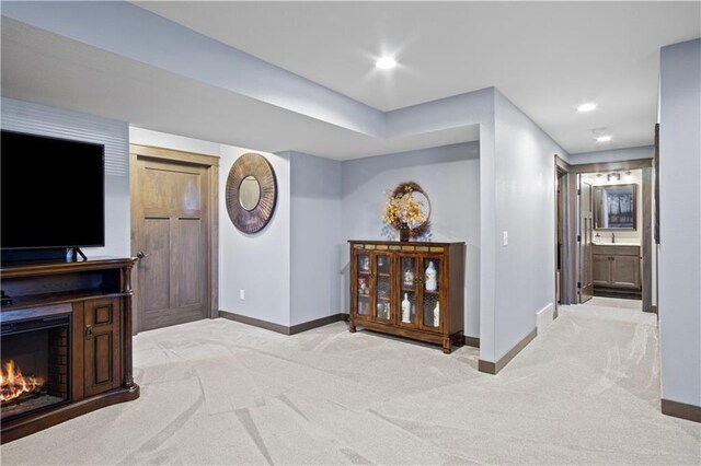 2931 Drier Rd, Eau Claire, WI 54701 - interior space with baseboards, carpet flooring, and recessed lighting