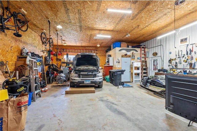 510 State Rd Unit 35, Saint Croix Falls, WI 54024 - garage featuring a workshop area