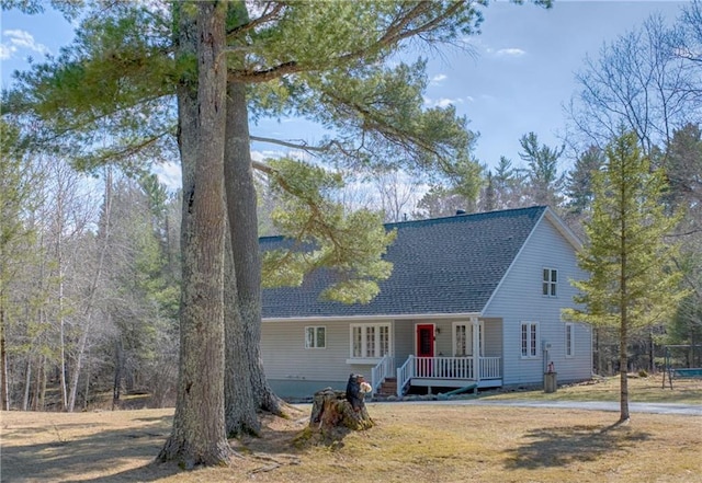 13195 Kavanaugh Rd, Cable, WI 54821 - view of front facade with a porch and a shingled roof