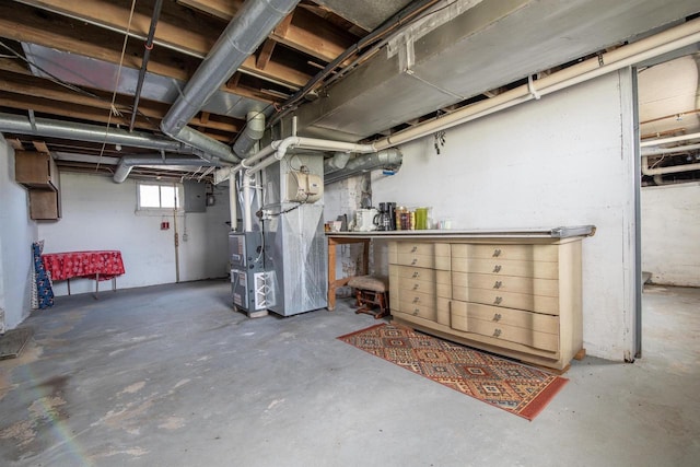5016 Sth 96, Denmark, WI 54208 - basement featuring heating unit and electric panel