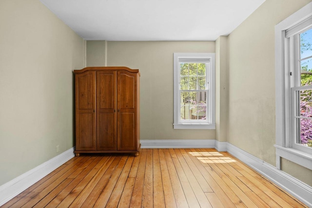 126 S Hancock St, Madison, WI 53703 - spare room with baseboards, plenty of natural light, and light wood-style floors