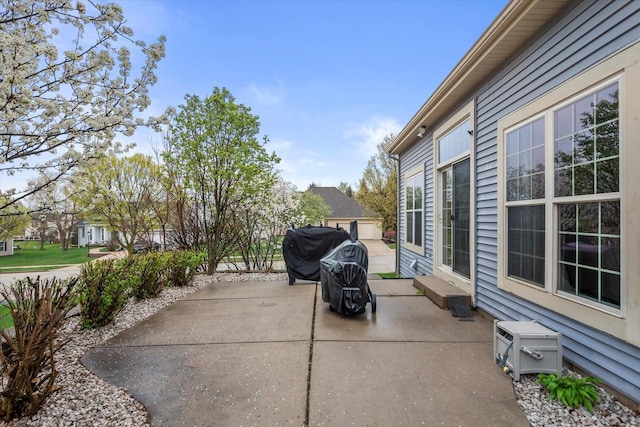 view of patio with grilling area