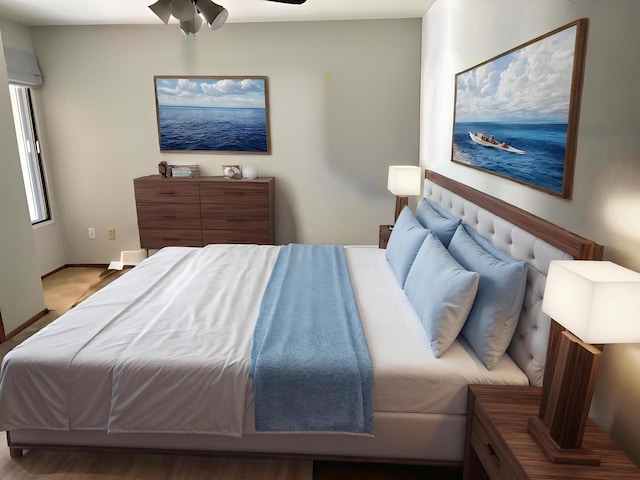 bedroom with baseboards