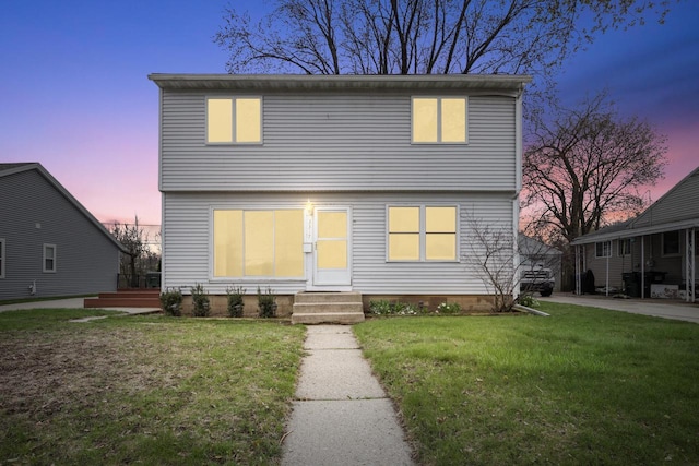 3317 E Denton Ave, Saint Francis, WI 53235 - colonial-style house featuring a yard and entry steps