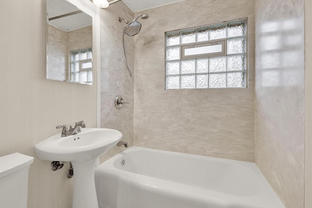 3317 E Denton Ave, Saint Francis, WI 53235 - full bathroom featuring toilet and tub / shower combination