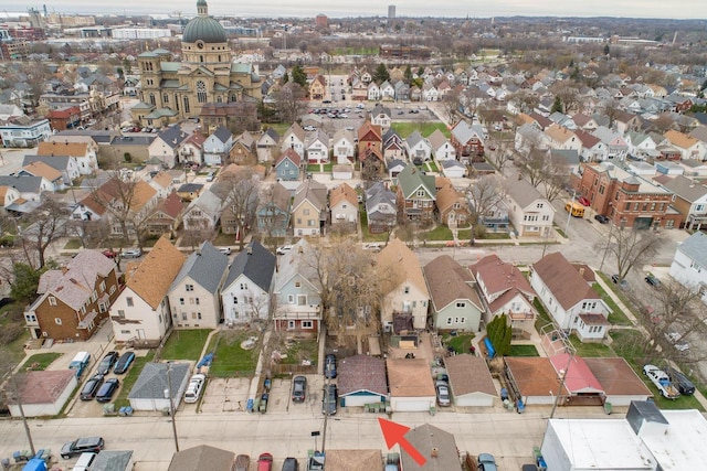 drone / aerial view featuring a residential view